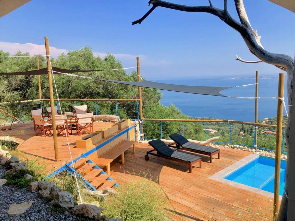 House Sienna Of Villa Intaba Best Views Corfiot Riviera Corfu Island Greece Contemporary Design Pool With Spectacular Sea Views Close To Ipsos Beach Pyrgi  エクステリア 写真