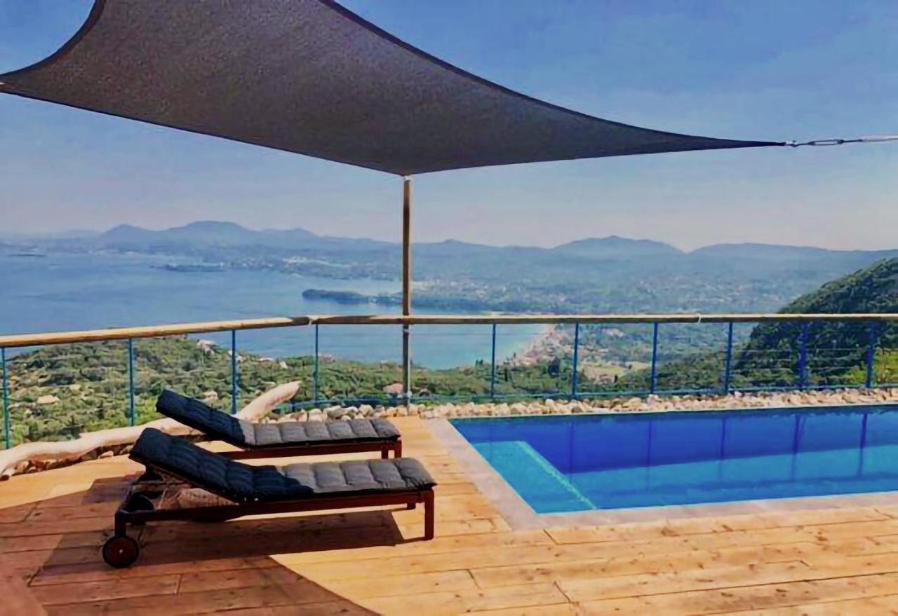 House Sienna Of Villa Intaba Best Views Corfiot Riviera Corfu Island Greece Contemporary Design Pool With Spectacular Sea Views Close To Ipsos Beach Pyrgi  エクステリア 写真